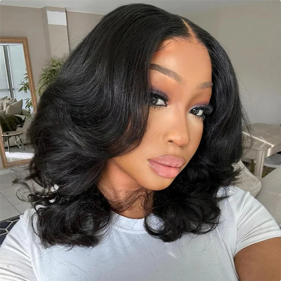 Ossileehair Body Wave BOB 13X4 Full Frontal Black  100% Human Hair