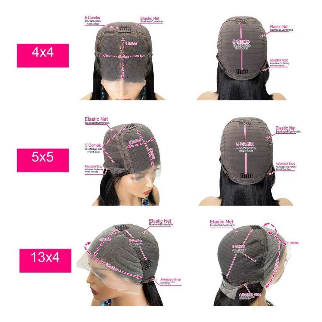 Ossileehair Straight Hair Double Drawn 13X4 Full Front 99J 100% Human Hair