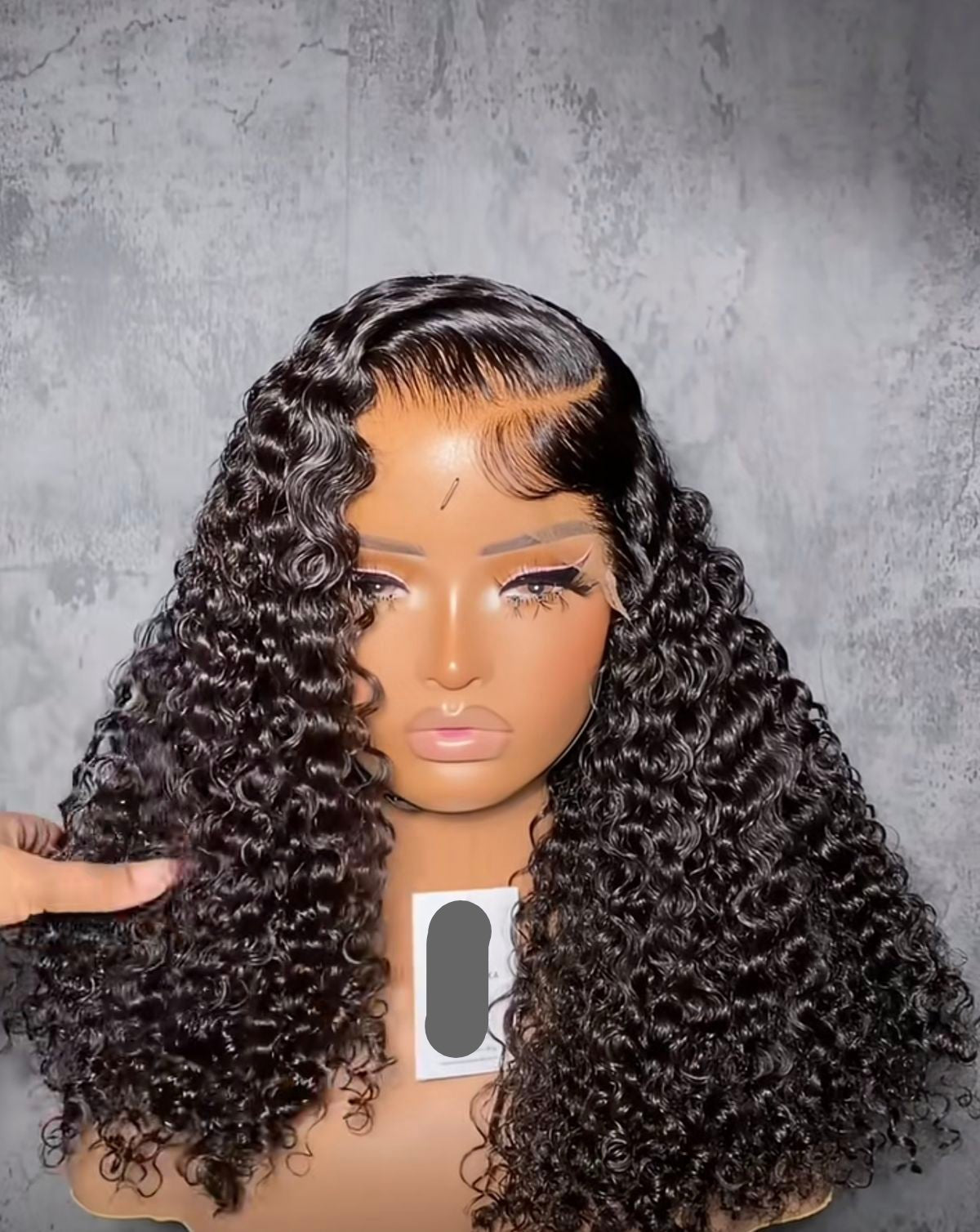Ossileehair Water Wave DOUBLE DRAWN 13X4 Full Frontal Black 100% Human Hair