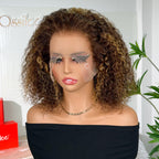 Piano Color Jerry Curly 13x4 Lace Frontal BOB Wig