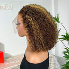Piano Color Jerry Curly 13x4 Lace Frontal BOB Wig