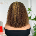Piano Color Jerry Curly 13x4 Lace Frontal BOB Wig