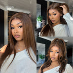 Influencer Pick | Chocolate Brown Straight 13x4 Frontal Lace Human Hair Wig