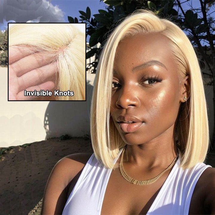 Ossileehair Straight Hair Double Drawn 13X4 Full Front #613 100% Human Hair