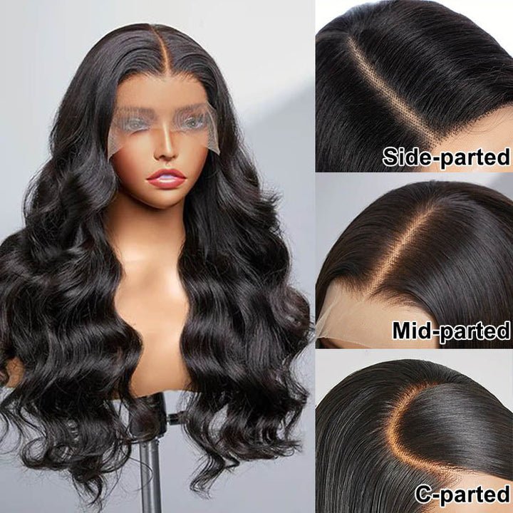 Ossileehair Body Wave 180% Density 13X4 Full Frontal Black  100% Human Hair