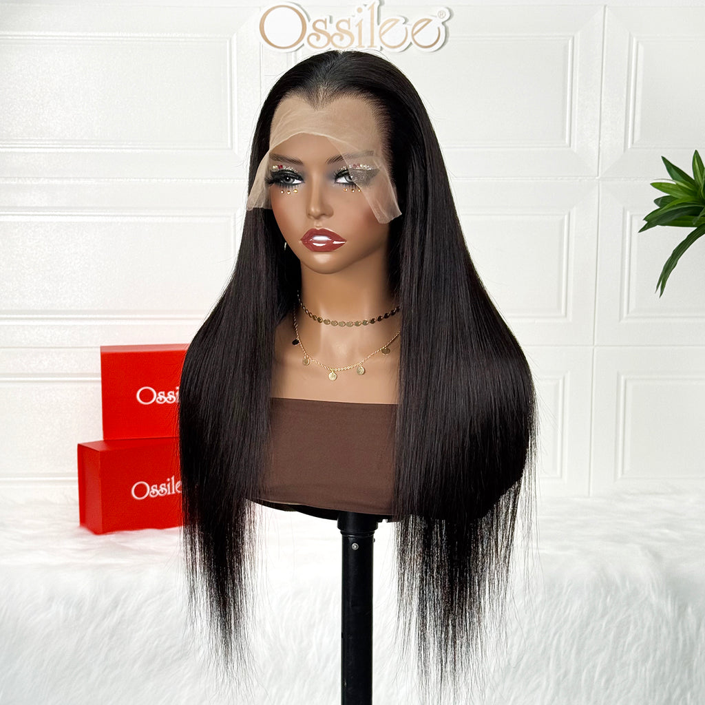 Ossileehair 13x4 Sheer Lace Frontal Wig – Natural Lagos Hairline Glueless Wig with Adjustable Drawstring