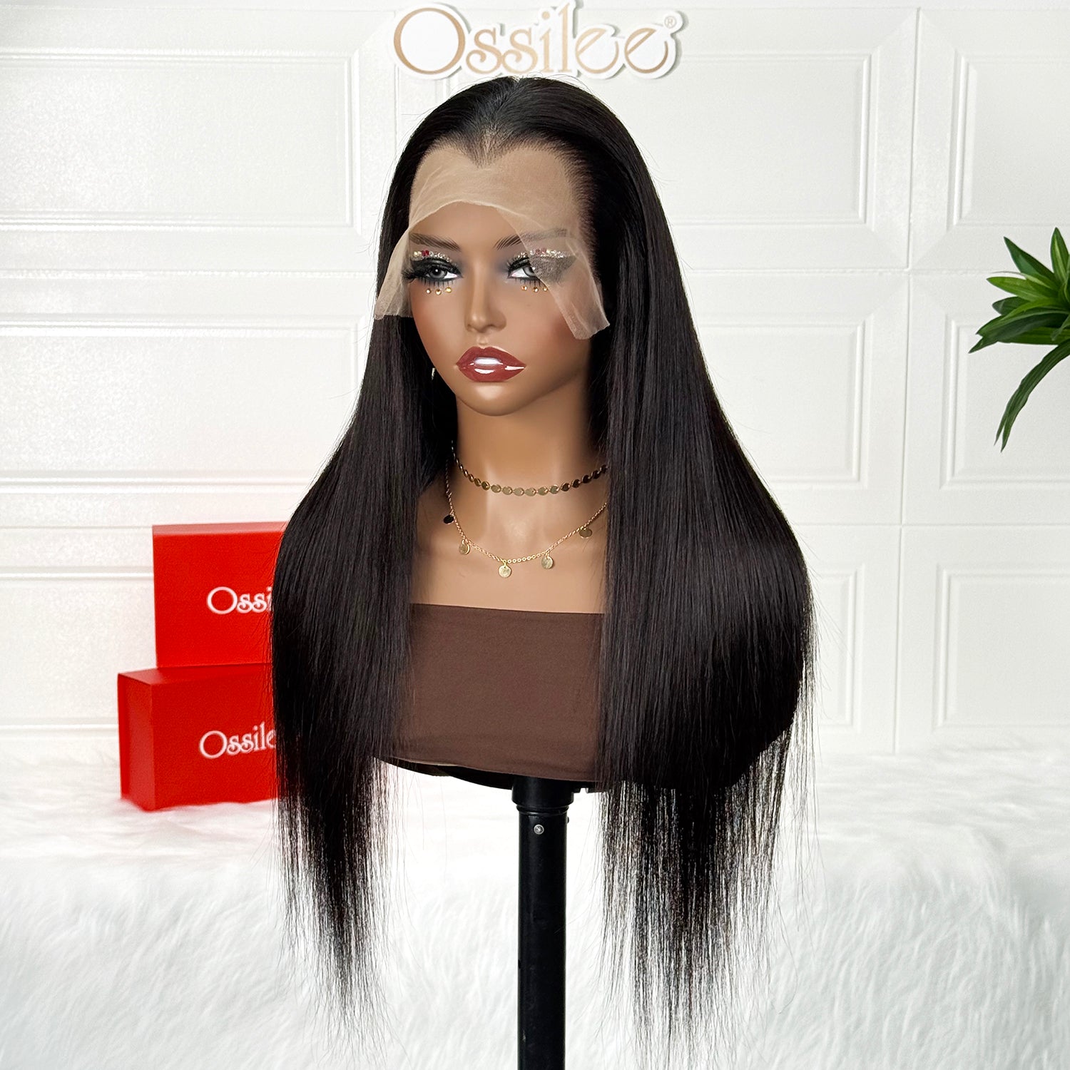 Ossileehair 13x4 Sheer Lace Frontal Wig – Natural Lagos Hairline Glueless Wig with Adjustable Drawstring