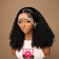 Super Double Drawn Pixie Curls 13x4 Full Fontal Lace Wig