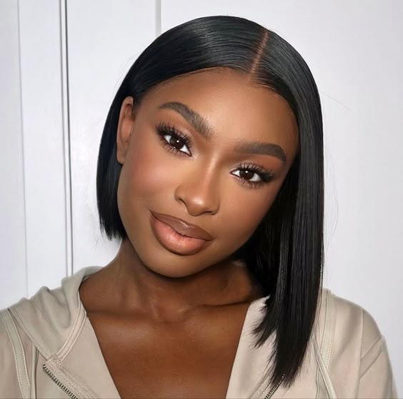 Ossileehair Straight Hair BOB Glueless 13X4 Full Frontal Black 100% Human Hair