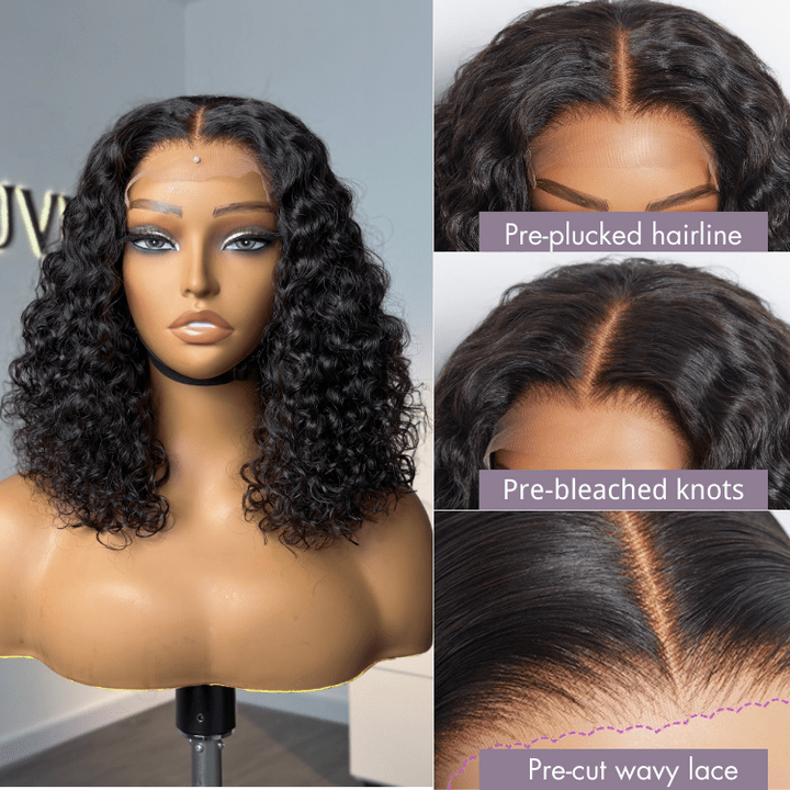 Ossileehair Jerry Curly Double Drawn 13X4 Full Frontal Black 100% Human Hair