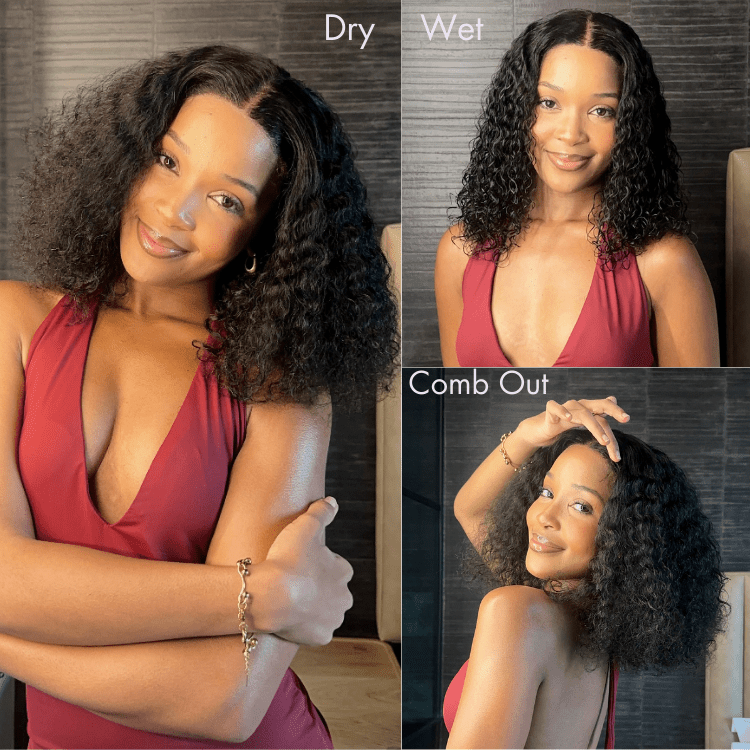 Ossileehair Jerry Curly Double Drawn 4X4 Black 100% Human Hair