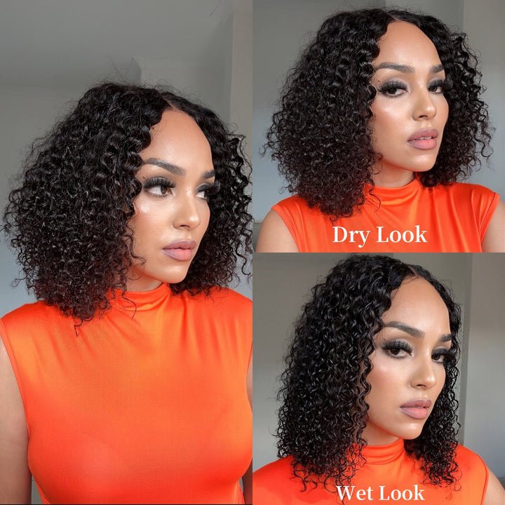 Ossileehair Jerry Curly Double Drawn 13X4 Full Frontal Black 100% Human Hair