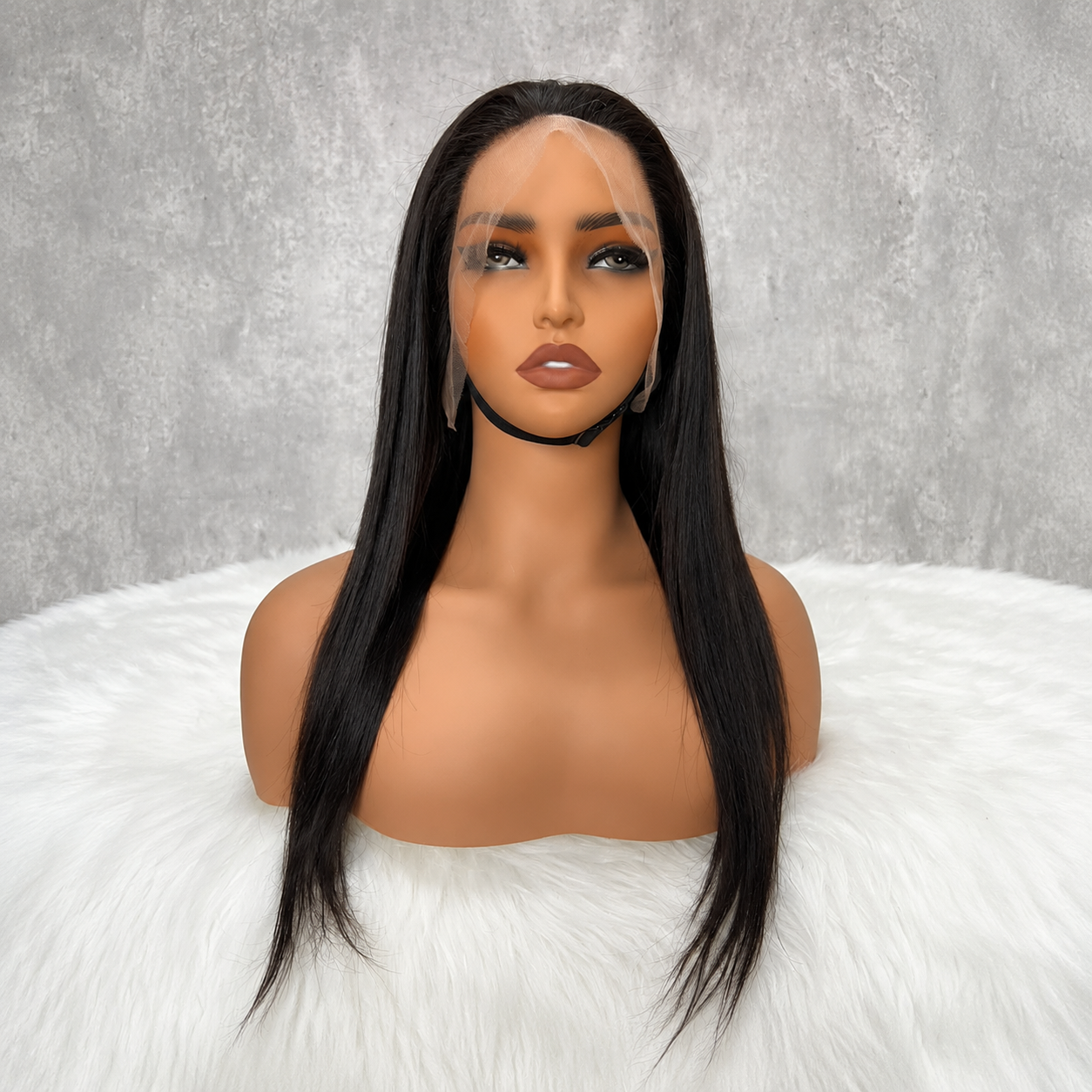 Raw Human Hair 13x4 Lace Full Frontal Straight Wig