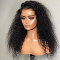 Peruvian Human Hair Water Wave 13X4 Frontal Glueless Transparent Lace Wig