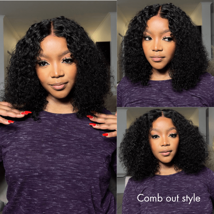 Ossileehair Jerry Curly Double Drawn 13X4 Full Frontal Black 100% Human Hair