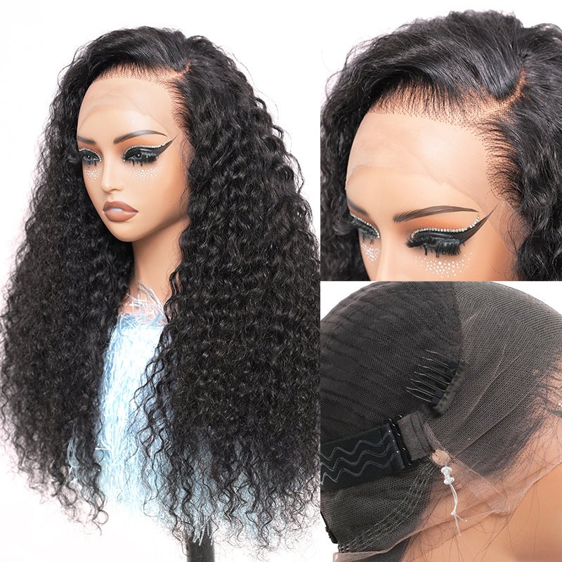 Ossileehair 360 Water Wave 300%Density Black 100% Human Hair