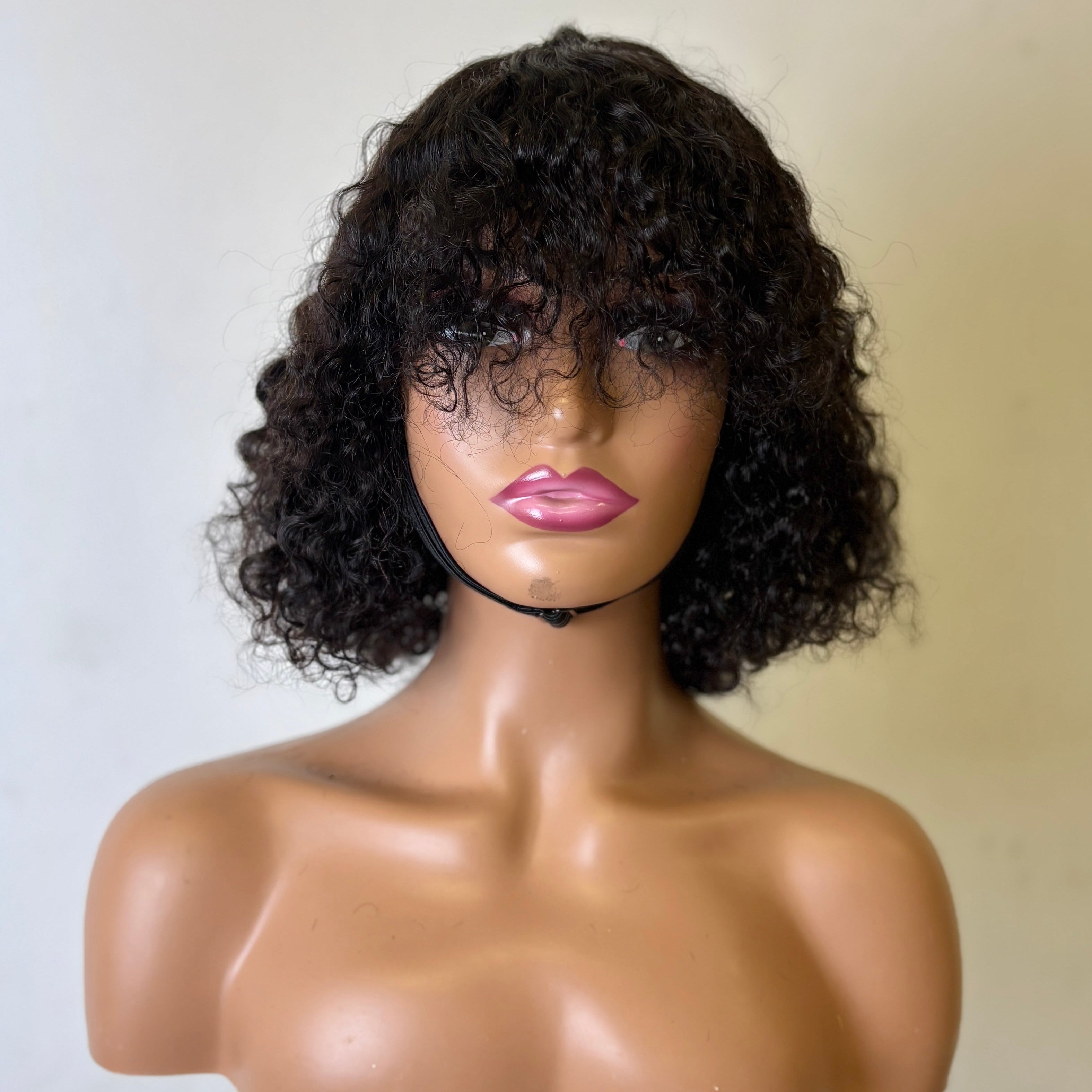 Ossileehair Water Wave with Bangs 3X1 Black 100% Human Hair