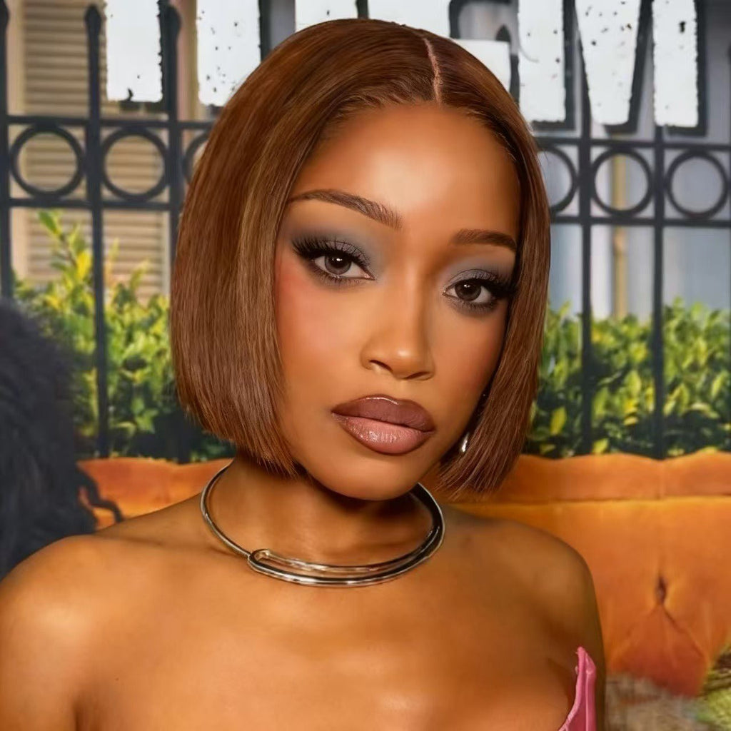 Ossileehair Straight Hair BOB 4X4 Lace#4 100% Human Hair