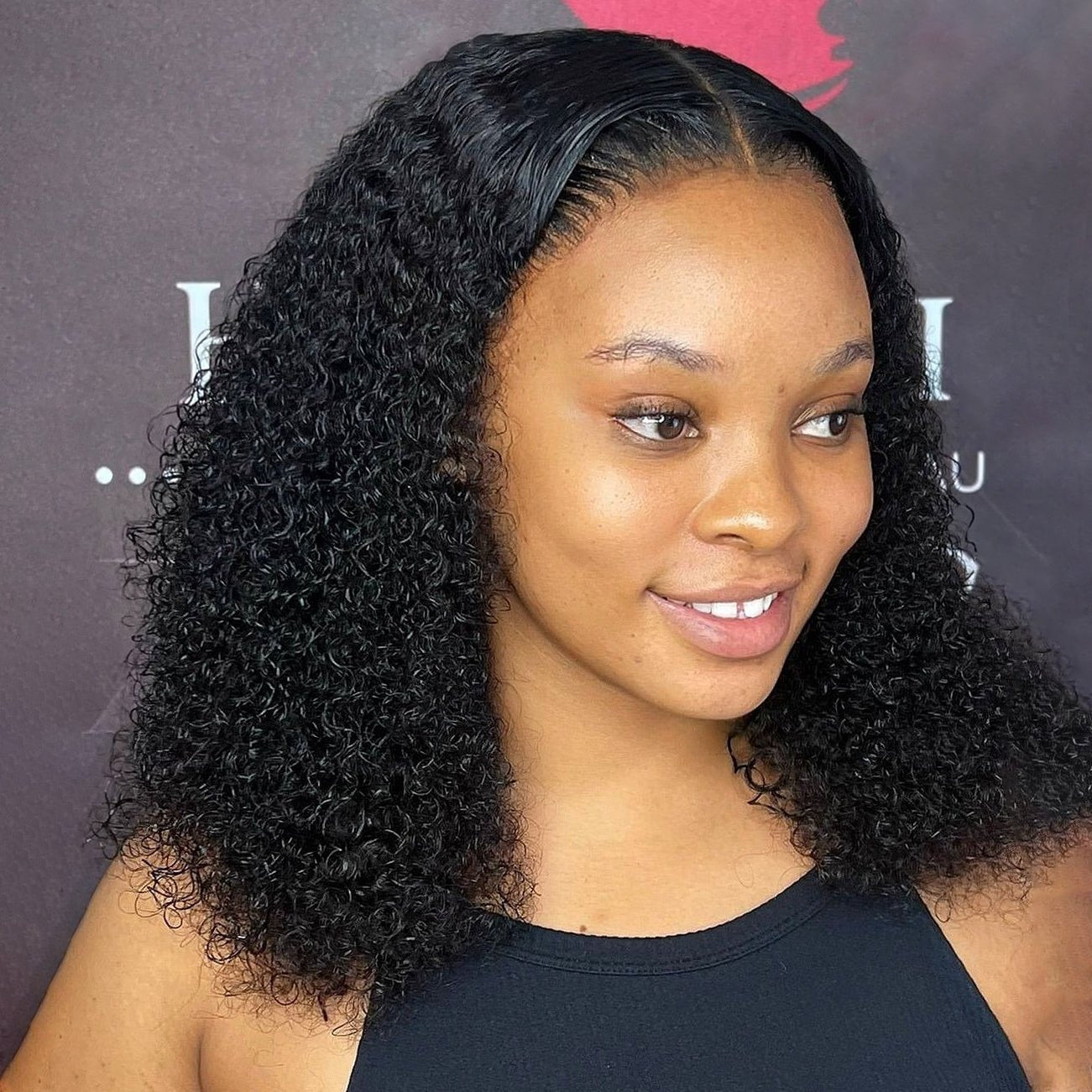 Ossileehair Jerry Curly Bob 13X4 Full Frontal Black 100% Human Hair