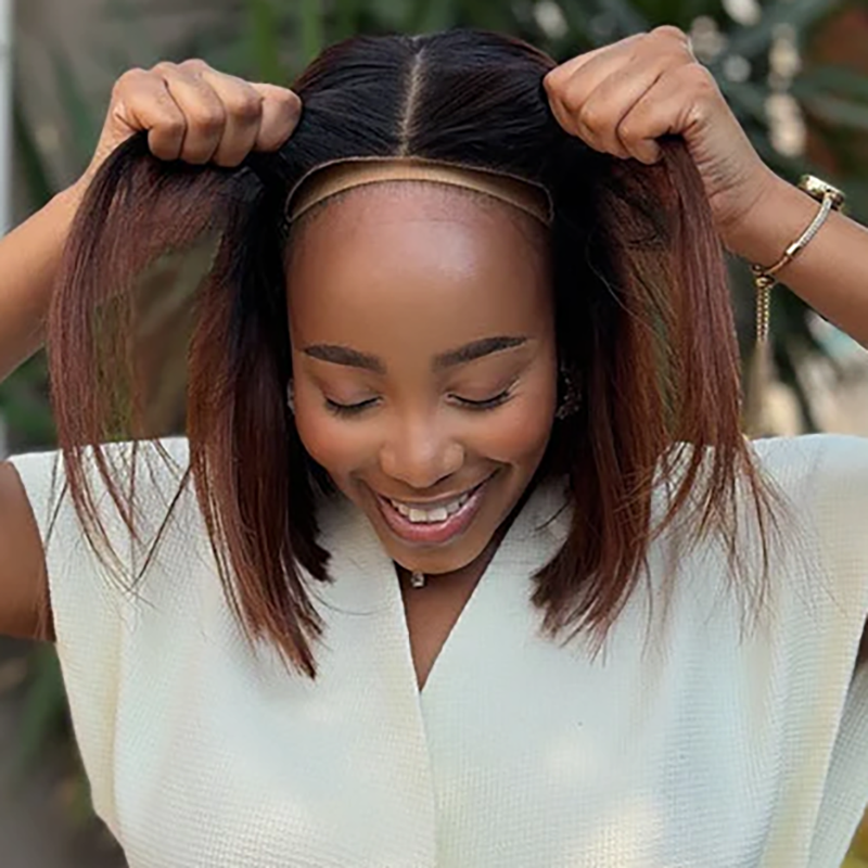 Ossileehair Straight Hair BOB 13X4 Full Front T1B/4 100% Human Hair