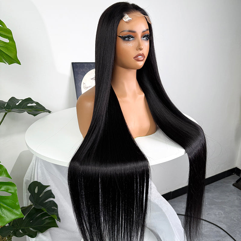 Ossileehair Customized Straight Wig Bob 4x4 Black 100% Human Hair