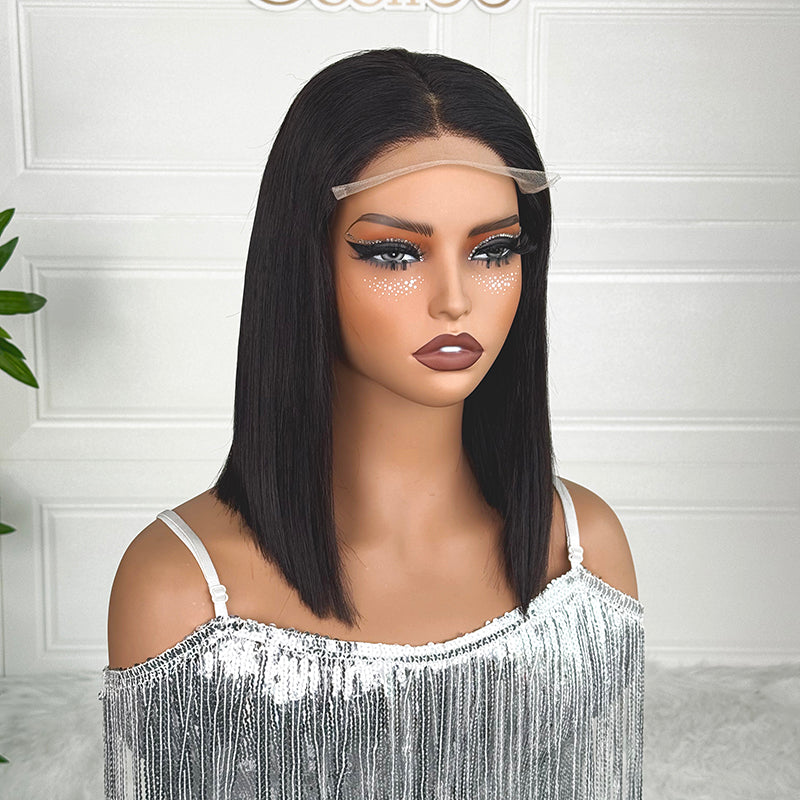 Ossileehair Vietnam Straight Hair Super Double Drawn BOB 5X5 Black 100% Human Hair