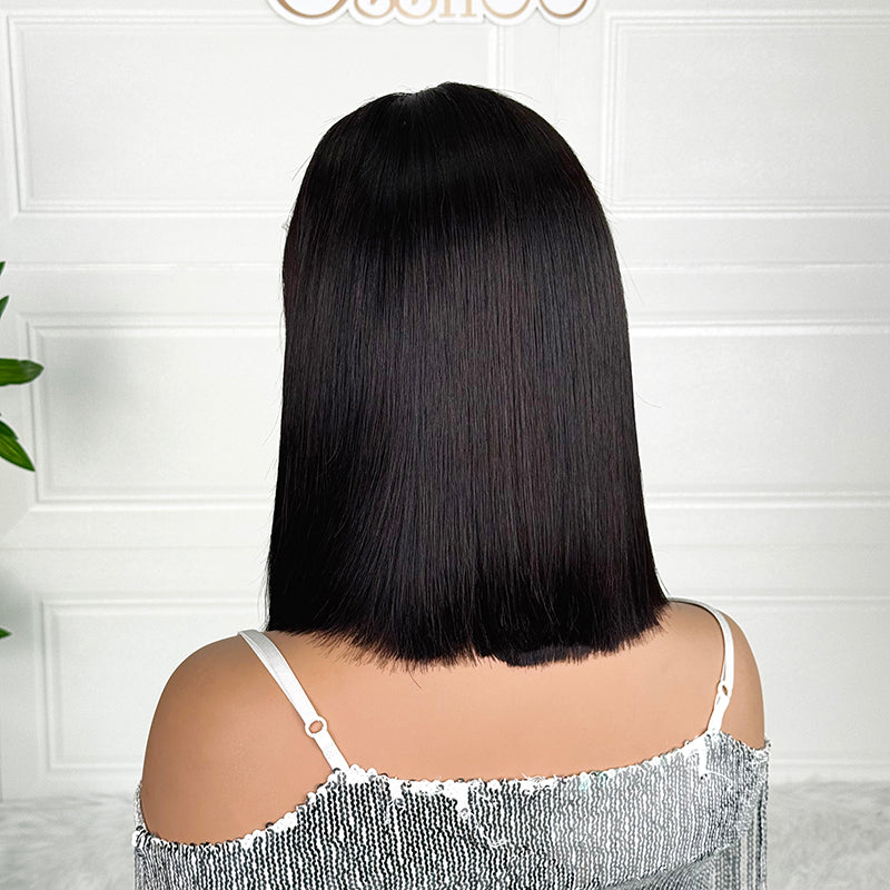 Ossileehair Vietnam Straight Hair Super Double Drawn BOB 5X5 Black 100% Human Hair
