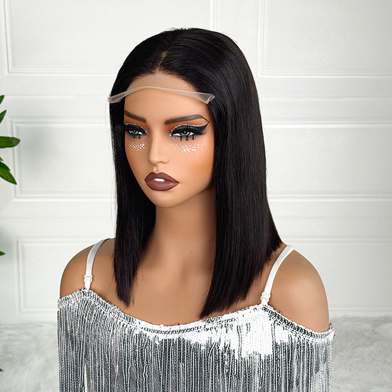 Ossileehair Vietnam Straight Hair Super Double Drawn BOB 5X5 Black 100% Human Hair