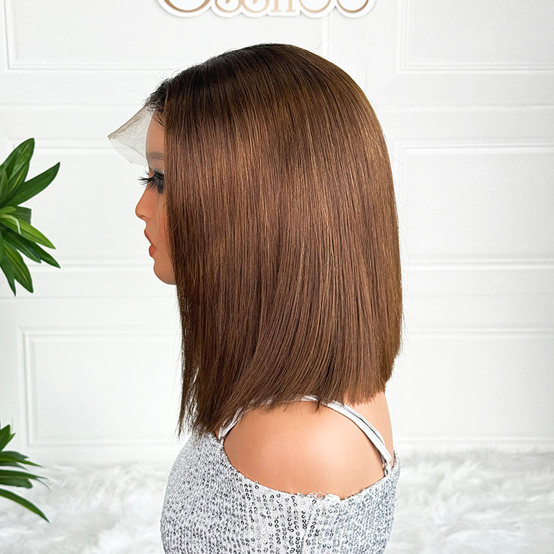 Ossileehair Vietnam Straight Hair Super Double Drawn 5X5 T1B/4 Color 100% Human Hair