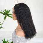 Ossileehair Jerry Curly Double Drawn Glueless 13X4 Full Frontal Black 100% Human Hair