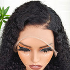 Ossileehair Jerry Curly Double Drawn Glueless 13X4 Full Frontal Black 100% Human Hair