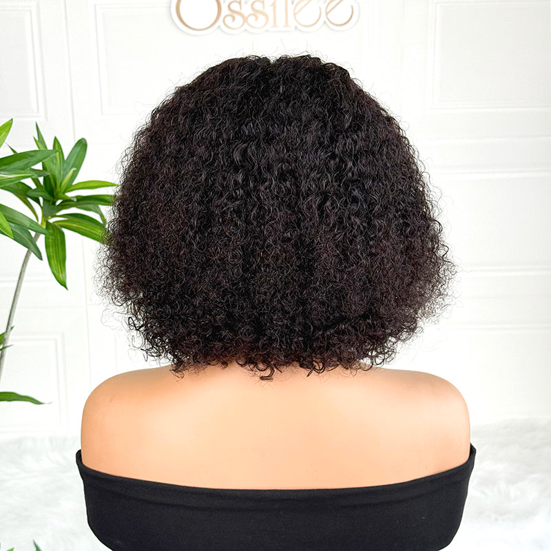 Ossileehair Jerry Curly BOB Glueless 4X4 100% Black Human Hair