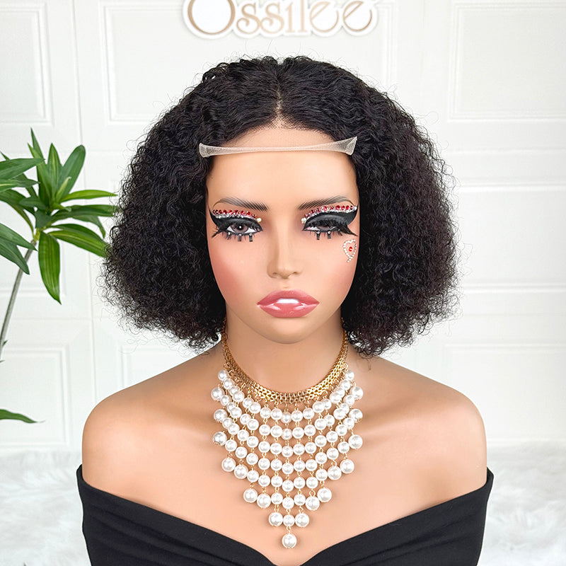 Ossileehair Jerry Curly BOB Glueless 4X4 100% Black Human Hair