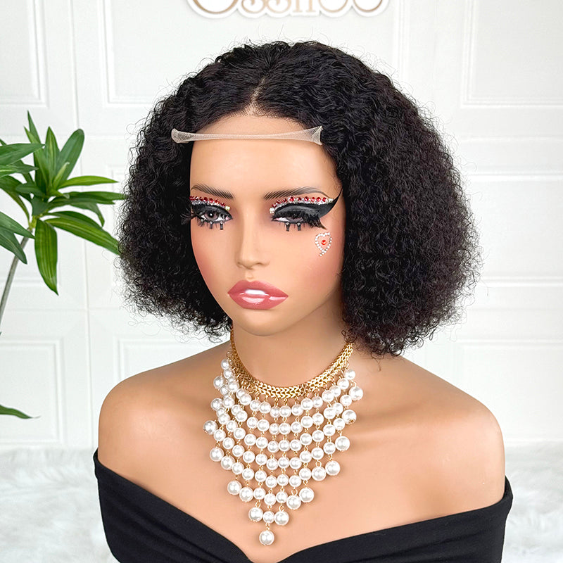 Ossileehair Jerry Curly BOB Glueless 4X4 100% Black Human Hair
