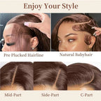 Influencer Pick | Chocolate Brown Straight 13x4 Frontal Lace Human Hair Wig