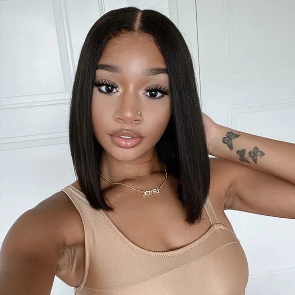 Ossileehair Straight Hair Super Double Drawn 5X5 Black 100% Human Hair
