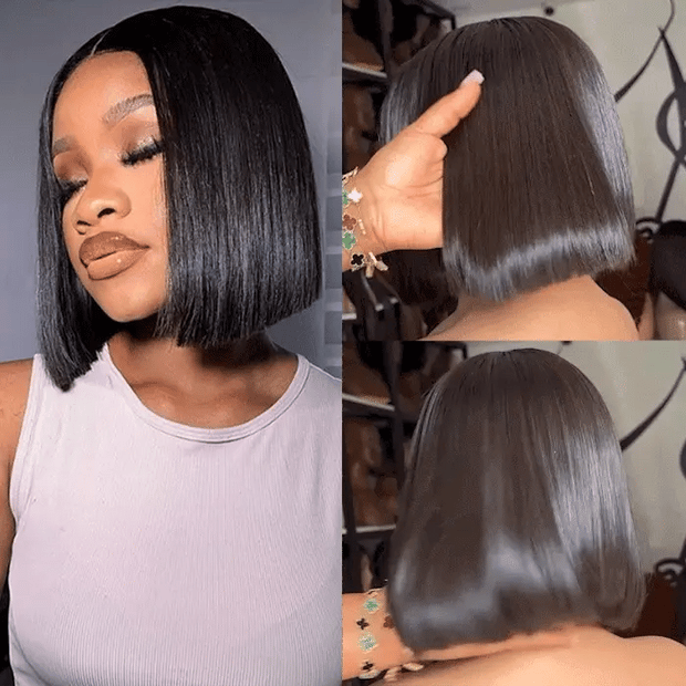Ossileehair Vietnam Hair SDD Hair Glueless 5X5 Lace Closure Bob Straight Wig