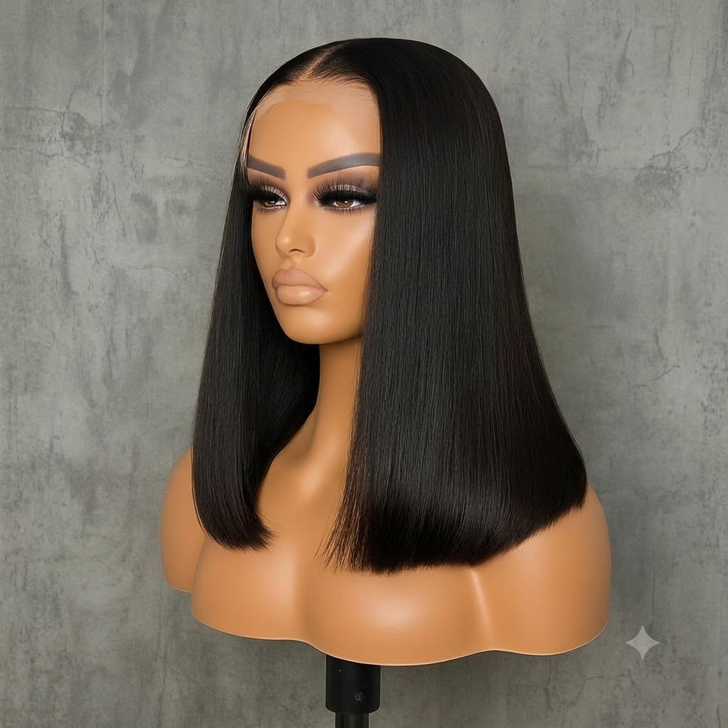 Ossileehair Vietnam Hair SDD Hair Glueless 5X5 Lace Closure Bob Straight Wig