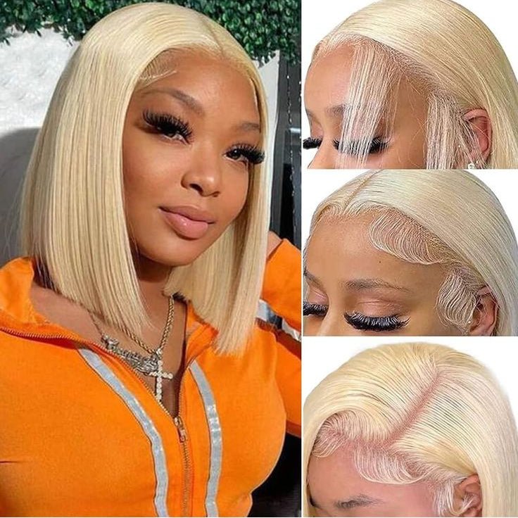 Ossileehair Straight Hair Double Drawn 13X4 Full Front #613 100% Human Hair
