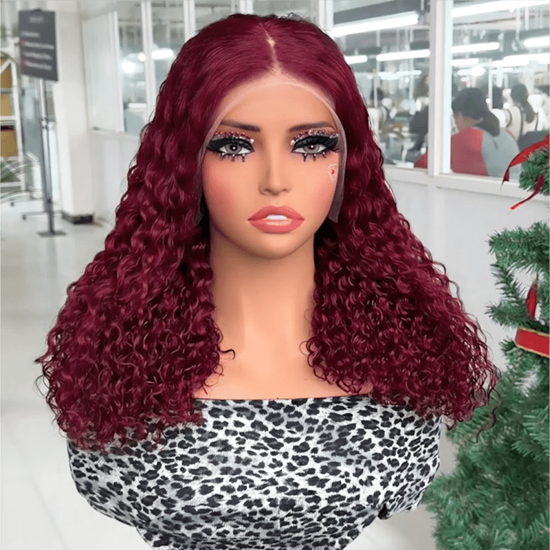 Ossileehair WATER WAVE Double Drawn 13×4  FULL FRONTAL 99J 100% Human Hair