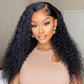 Ossileehair Water Wave 180% Density 13X4 Full Front Black 100% Human Hair