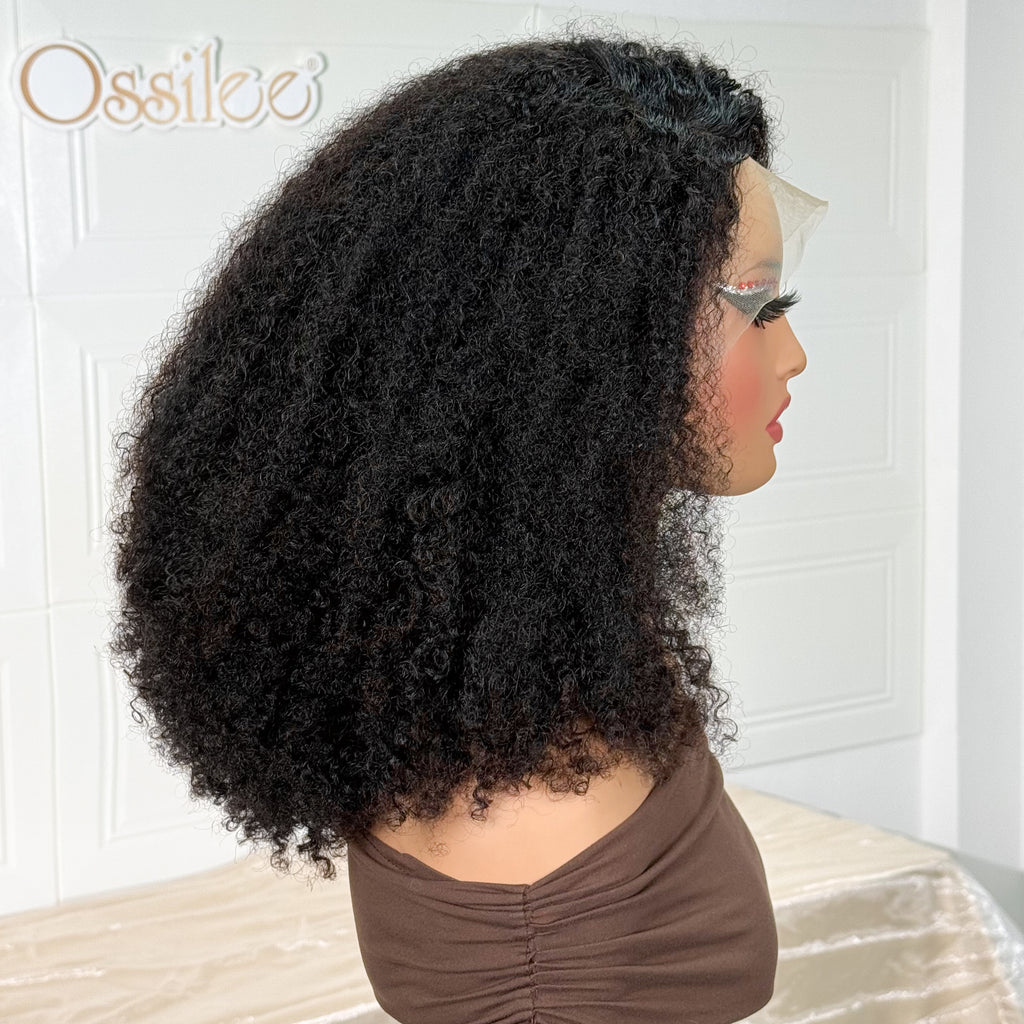 Luxury High Density Afro Curl 13x4 Frontal Wig Full & Fluffy Human Hair Wig