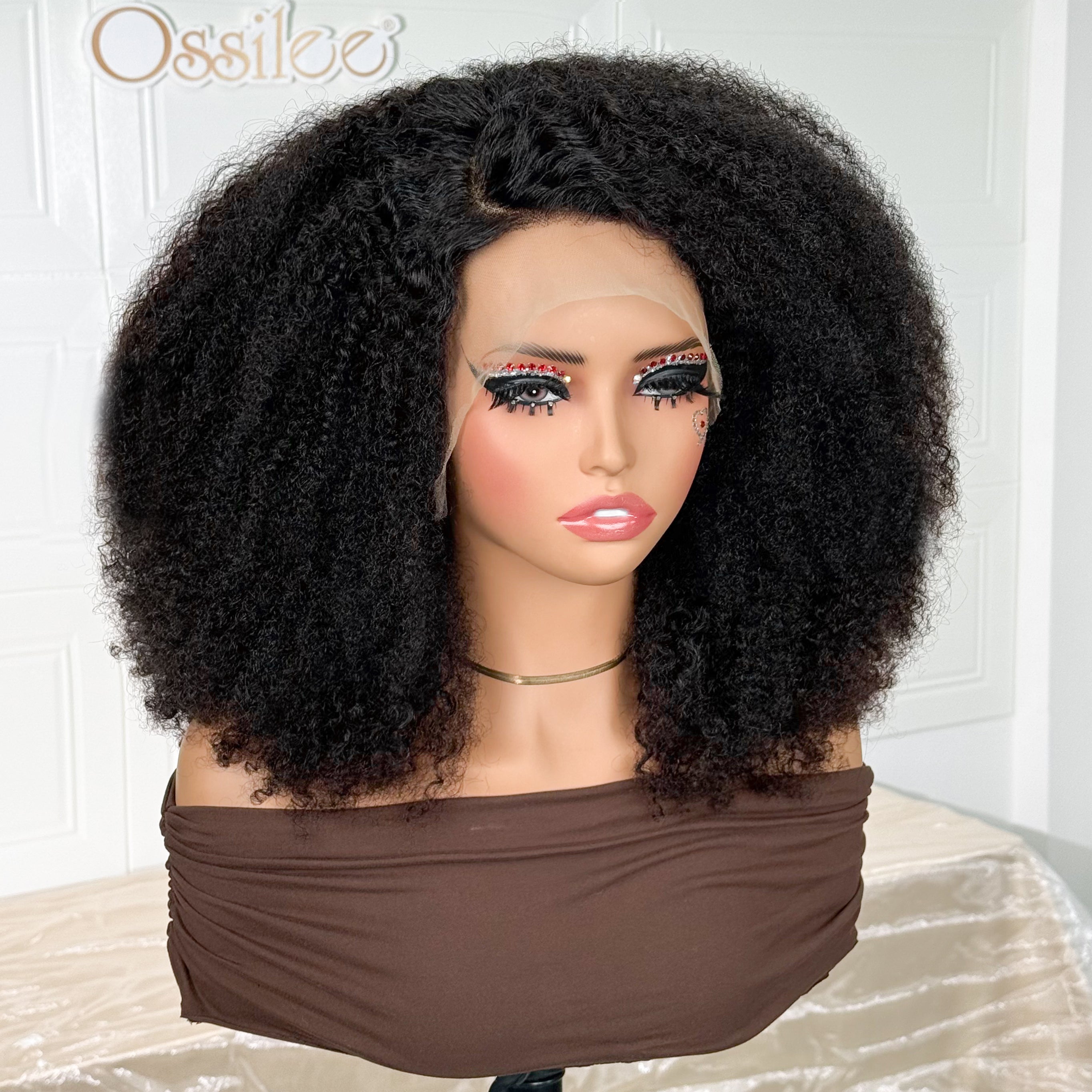 Luxury High Density Afro Curl 13x4 Frontal Wig Full & Fluffy Human Hair Wig