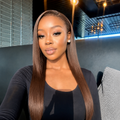 Chocolate Brown Straight Human Hair 13x4 Full Frontal Lace Wig