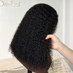 Natural Color 13x4 Frontal Transparent Lace Italian Curls Human Hair Bob Wig