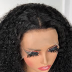 Natural Color 13x4 Frontal Transparent Lace Italian Curls Human Hair Bob Wig