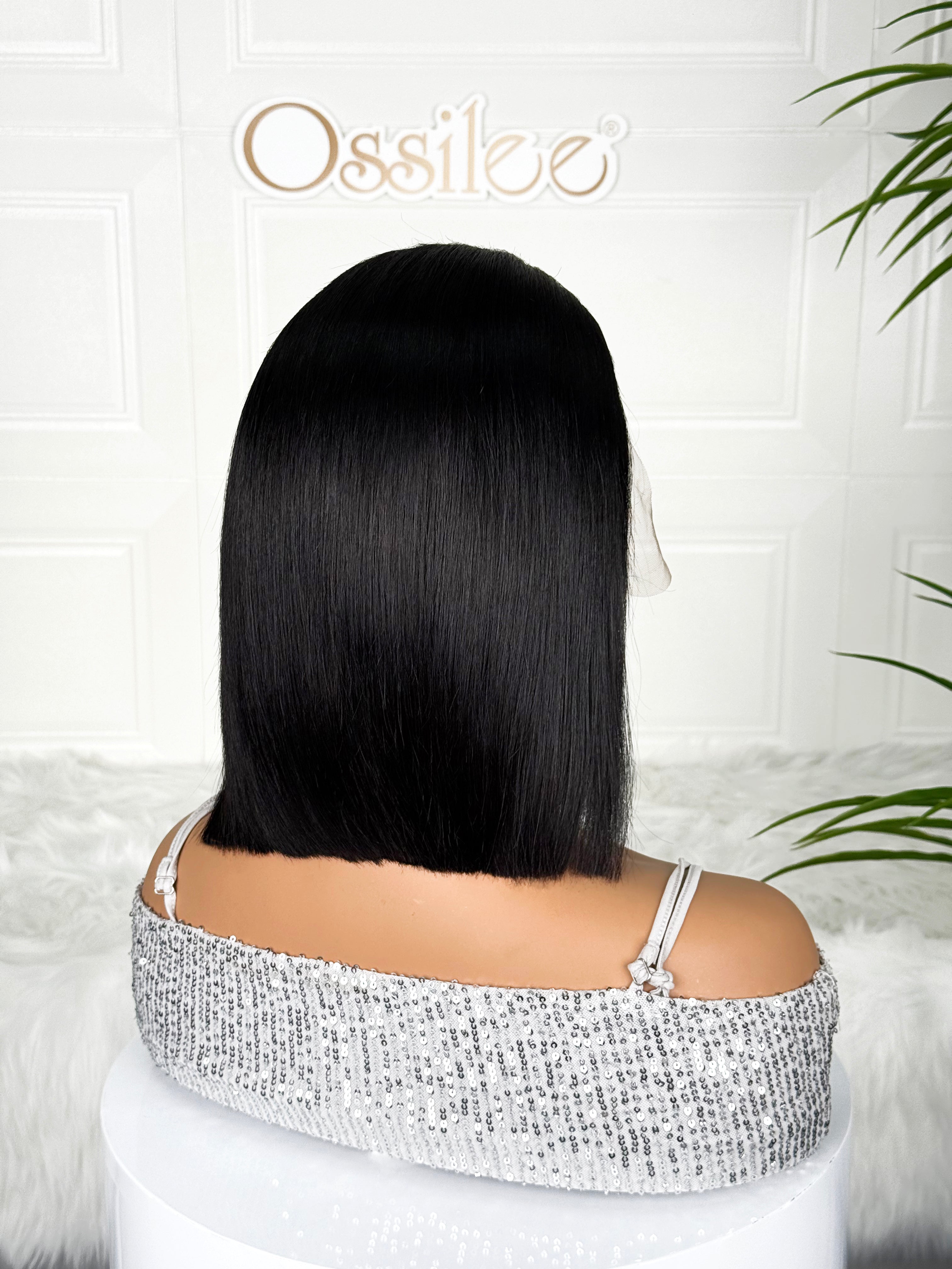 Ossileehair Straight Hair Super Double Drawn 5X5 Black 100% Human Hair