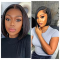 Ossileehair Straight Hair BOB 13X4 Full Frontal Black 100% Human Hair