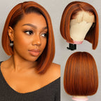Ossileehair Straight Hair Glueless Bob 13X4 Full Frontal 4/350 100% Human Hair