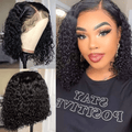 Ossileehair  Water Wave Bob  13X4 Full Frontal Black 100% Human Hair